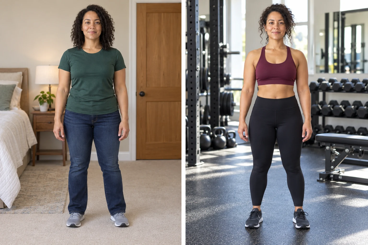 Generated example before-and-after comparison for women