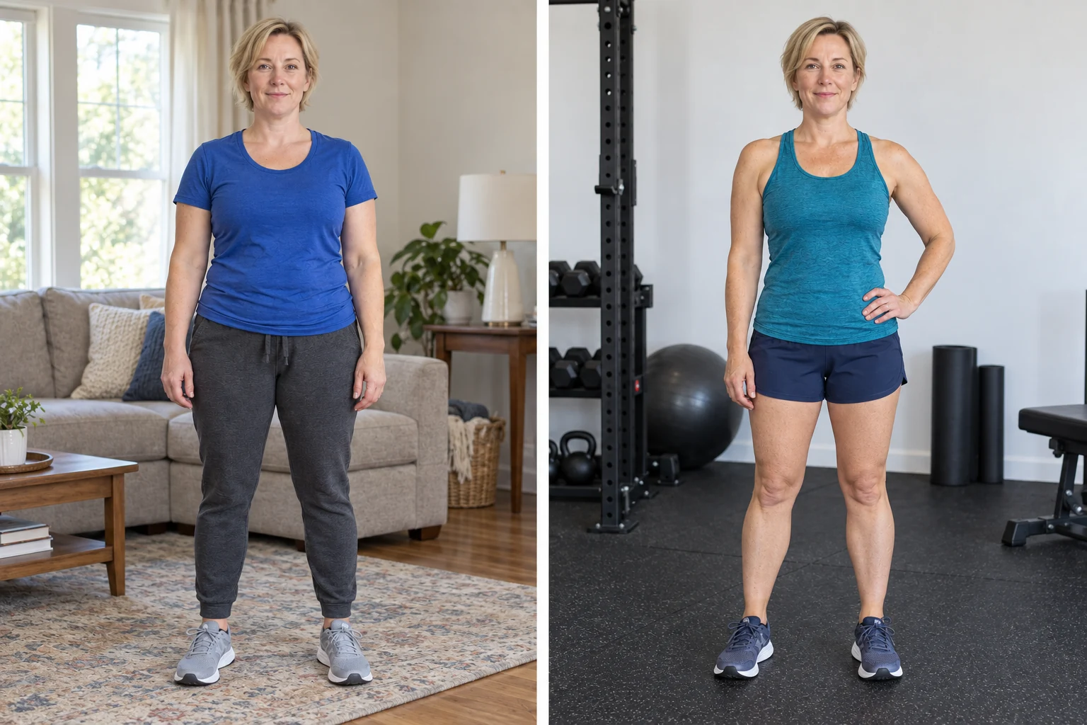 Generated example before-and-after comparison for women