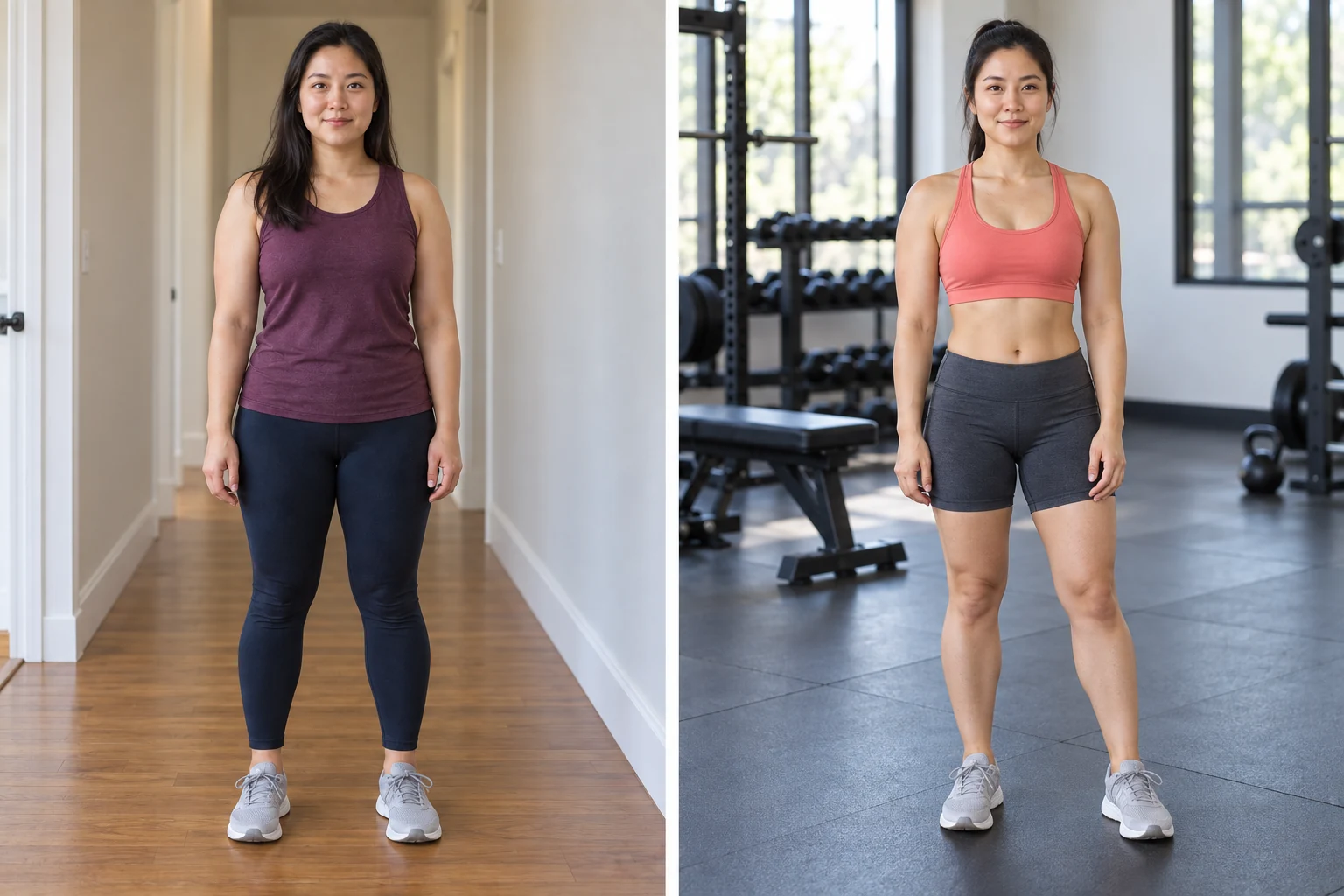 Generated example before-and-after comparison for women