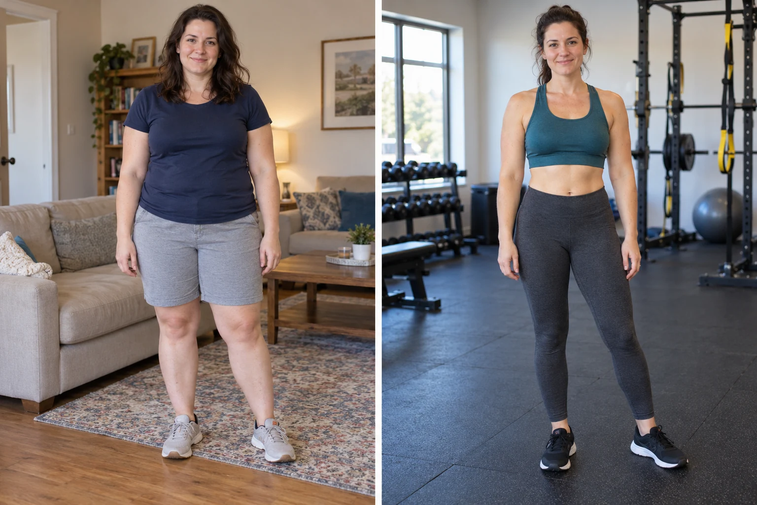 Generated example before-and-after comparison for women