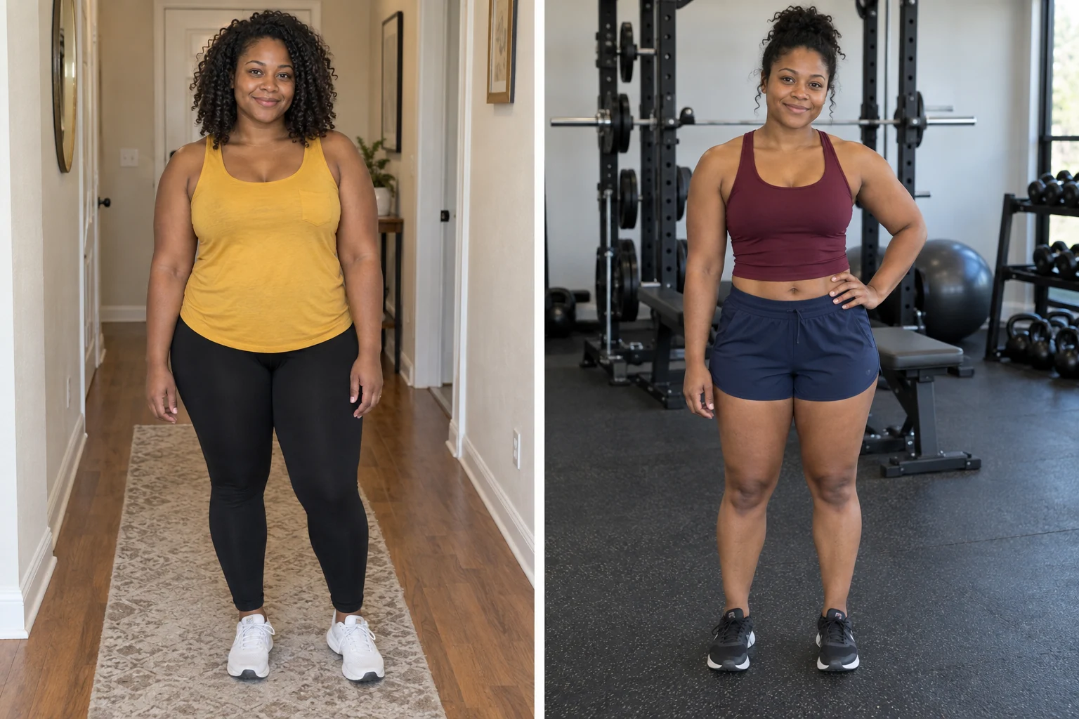 Generated example before-and-after comparison for women