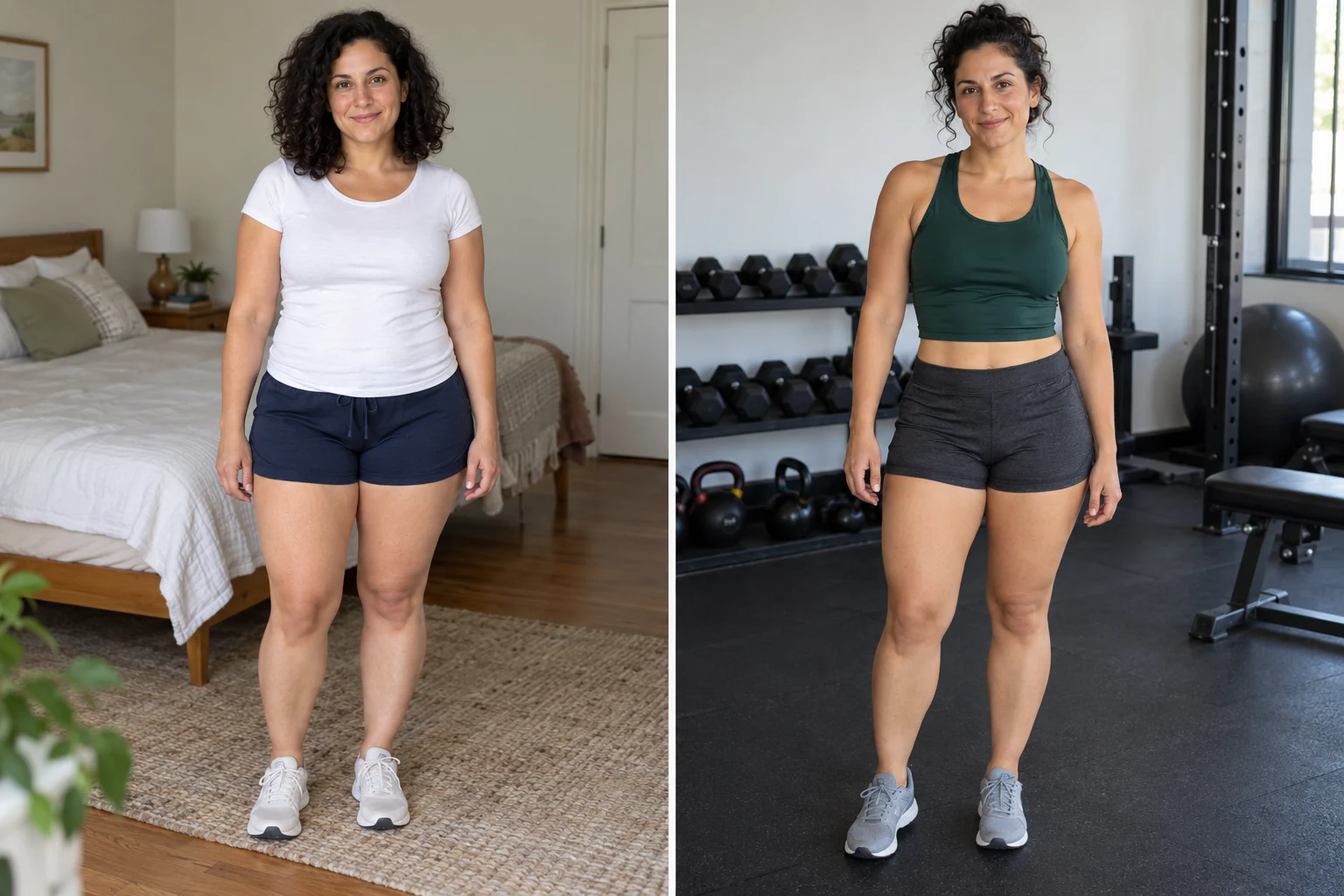 Generated example before-and-after comparison for women
